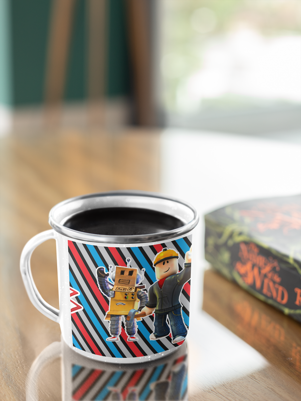 TAZA ENLOZADA LECHERA ROBLOX INFANTIL JUEGO BUILDER Y ROBOT - 4