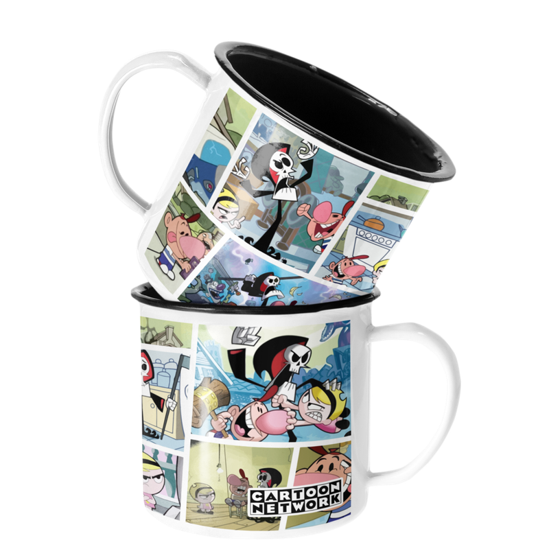 TAZA ENLOZADA LECHERA CARTOON NETWORK BILLY Y MANDY - 1