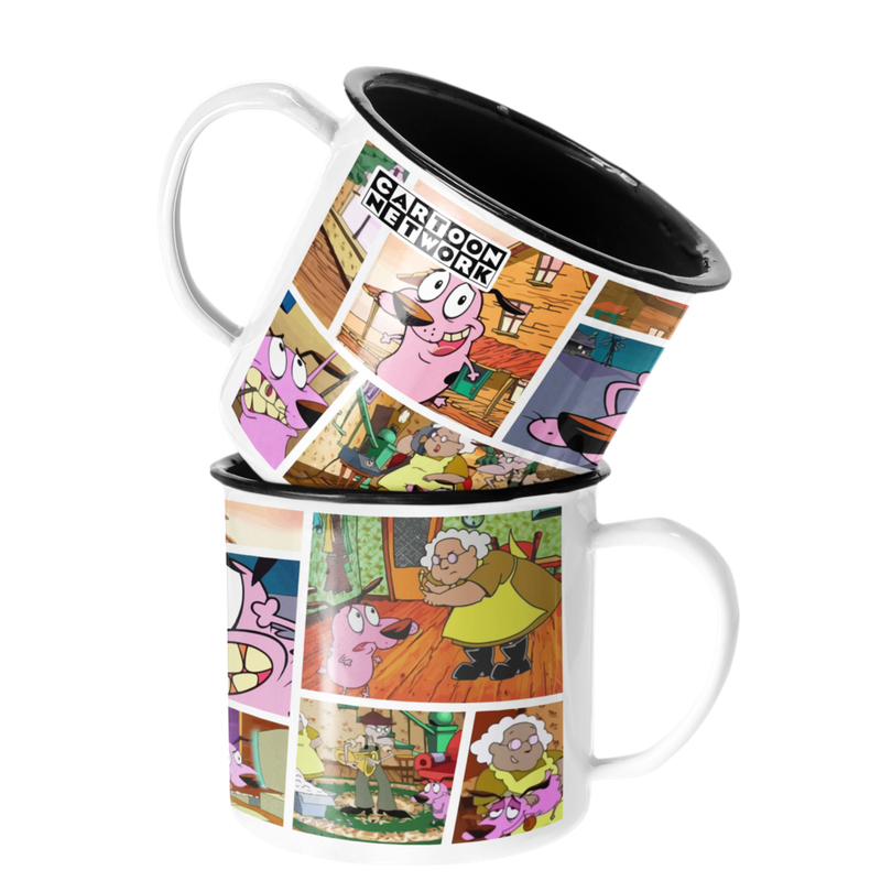 TAZA ENLOZADA LECHERA CARTOON NETWORK CORAJE PERRO VALIENTE - 1