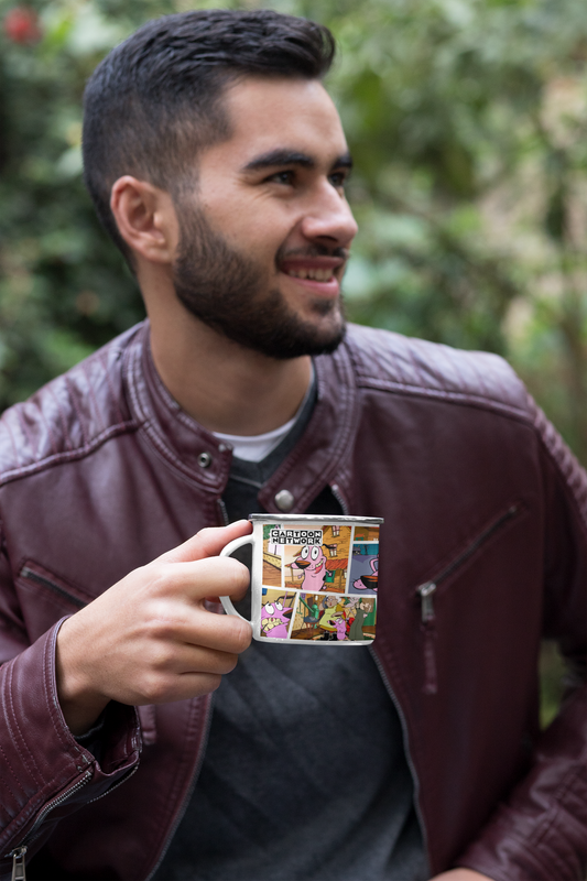 TAZA ENLOZADA LECHERA CARTOON NETWORK CORAJE PERRO VALIENTE - 2