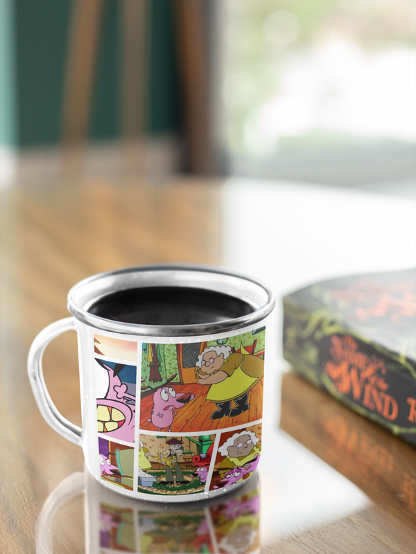 TAZA ENLOZADA LECHERA CARTOON NETWORK CORAJE PERRO VALIENTE - 3