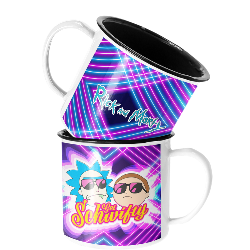 TAZA ENLOZADA LECHERA RICK Y MORTY SERIE GET SCHWIFTY - 1