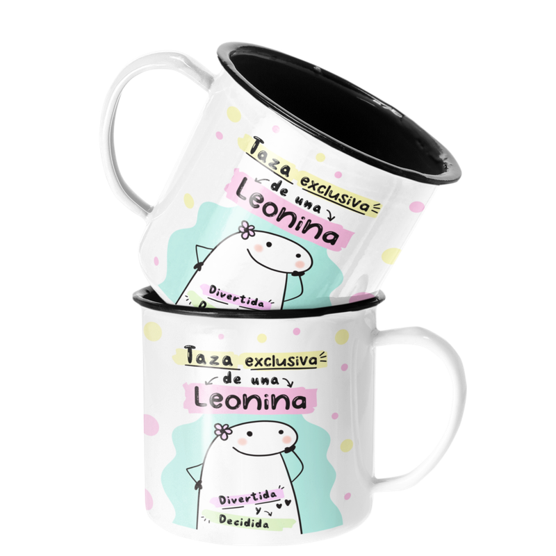 TAZA ENLOZADA LECHERA LEO REGALO PARA LEONINA ZODIACO - 1