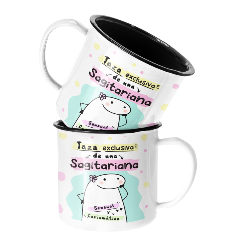 TAZA ENLOZADA LECHERA SAGITARIO REGALO PARA SAGITARIANA ZODI - 1