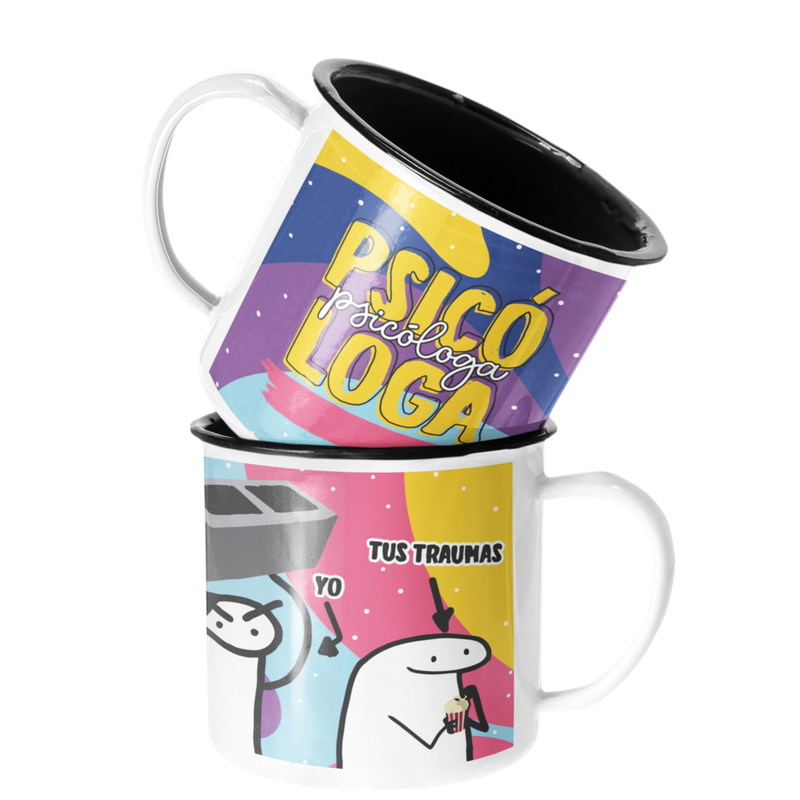 TAZA ENLOZADA LECHERA PSICOLOGO REGALO PSICOLOGO PROFESION - 1