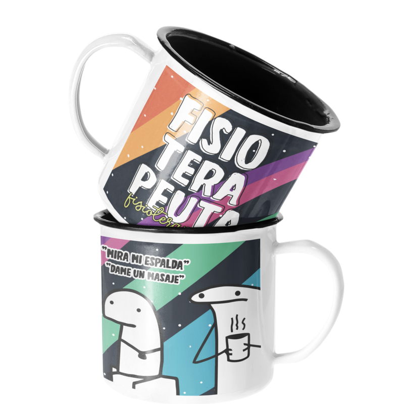 TAZA ENLOZADA LECHERA FISIOTERAPAUTA REGALO PROFESION - 1