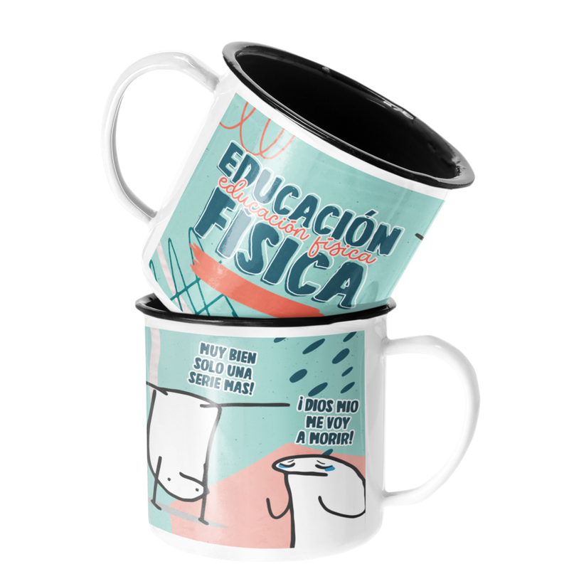 TAZA ENLOZADA LECHERA PROFESOR EDUCACION FISICA REGALO - 1