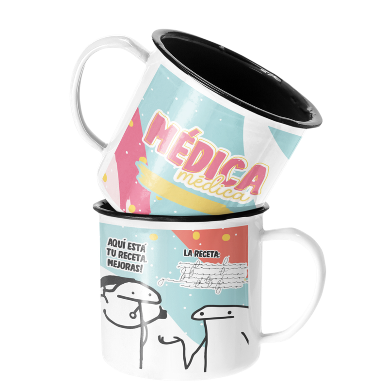 TAZA ENLOZADA LECHERA MEDICA REGALO MEDICA PROFESION - 1