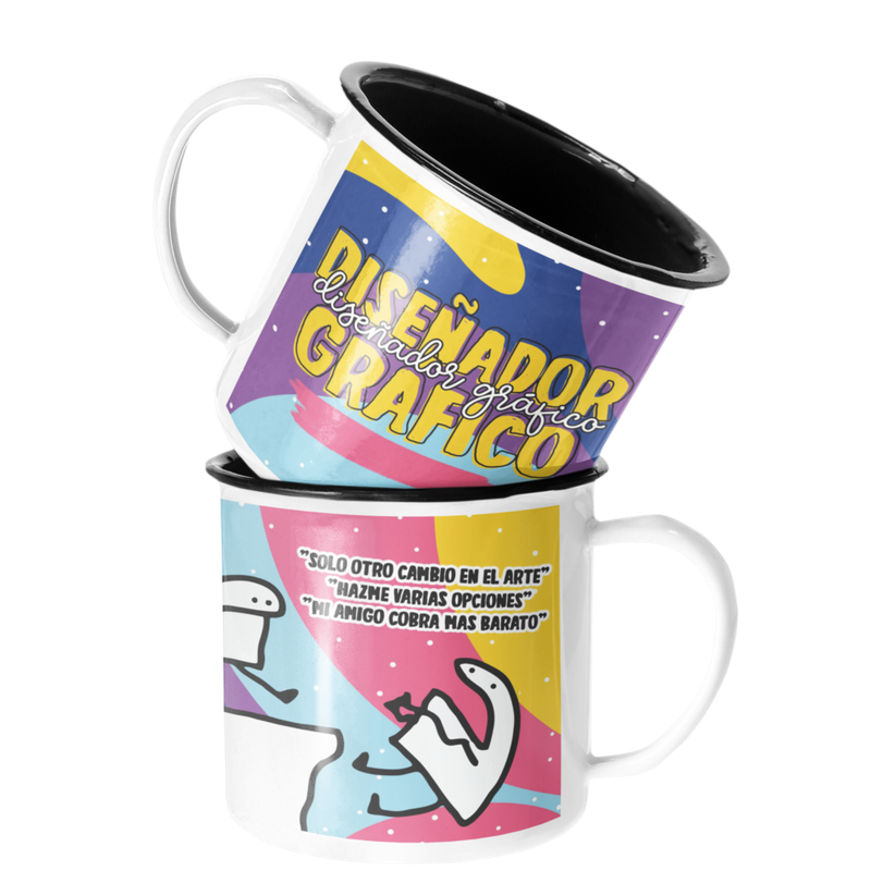 TAZA ENLOZADA LECHERA DISEÑO GRÁFICO REGALO PROFESION - 1