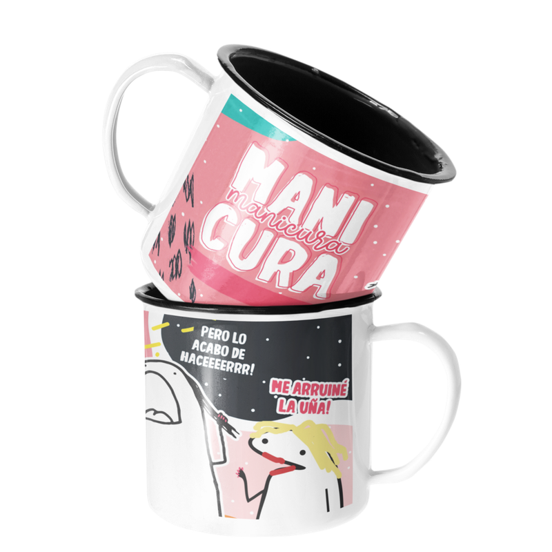 TAZA ENLOZADA LECHERA MANICURA REGALO MANICURA PROFESION - 1