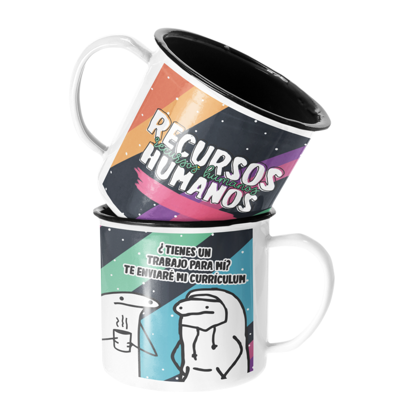 TAZA ENLOZADA LECHERA RECURSOS HUMANOS REGALO PROFESION - 1