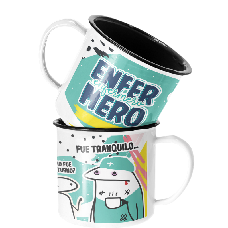TAZA ENLOZADA LECHERA ENFERMERO REGALO ENFERMERO PROFESION - 1