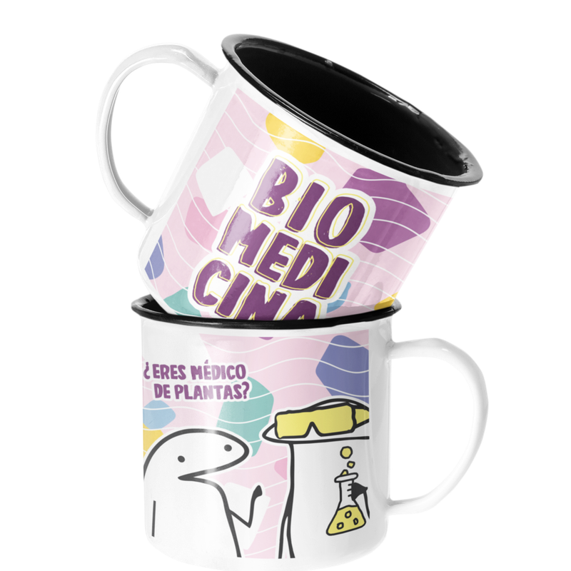 TAZA ENLOZADA LECHERA BIOMEDICINA REGALO PROFESION - 1