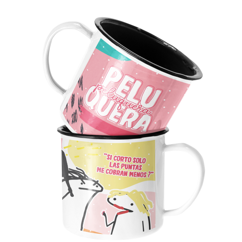 TAZA ENLOZADA LECHERA PELUQUERA REGALO PELUQUERA PROFESION - 1