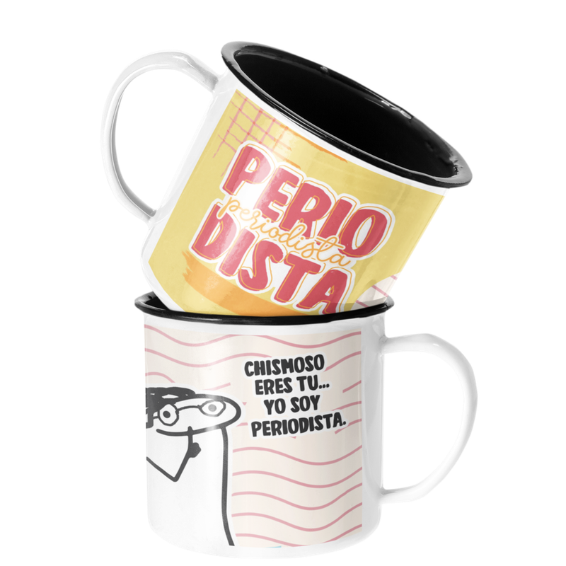TAZA ENLOZADA LECHERA PERIODISTA REGALO PERIODISTA MUJER - 1