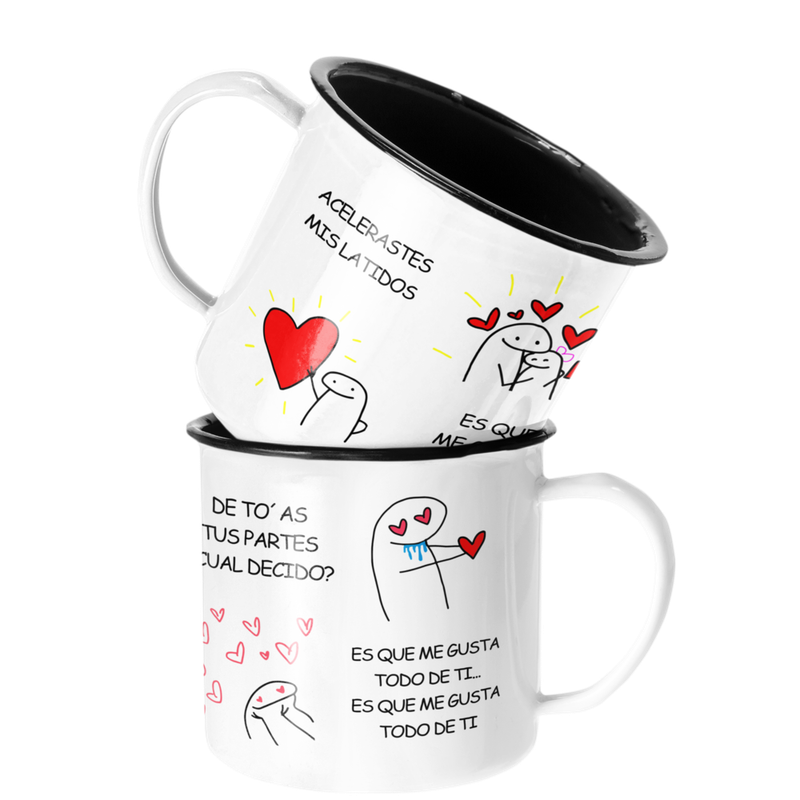 TAZA ENLOZADA LECHERA RAW ALEJANDRO ME GUSTA TODO DE TI - 1