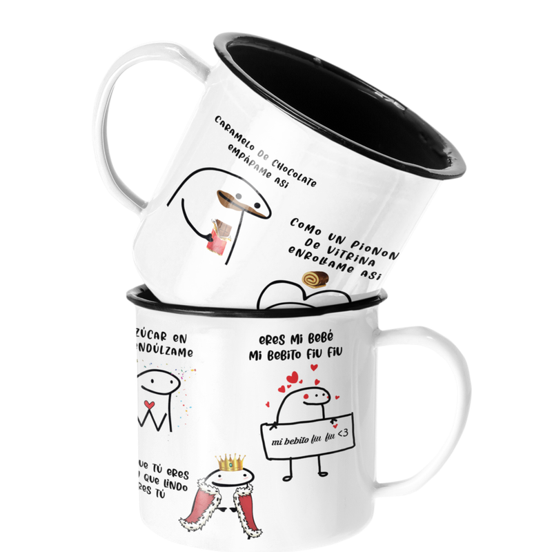 TAZA ENLOZADA LECHERA MI BEBITO FIU FIU CANCION MUSICA - 1