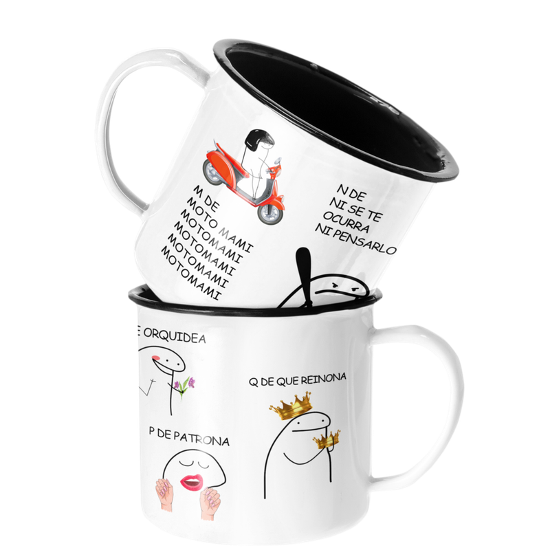 TAZA ENLOZADA LECHERA ROSALIA MOTO MAMI MUSICA - 1