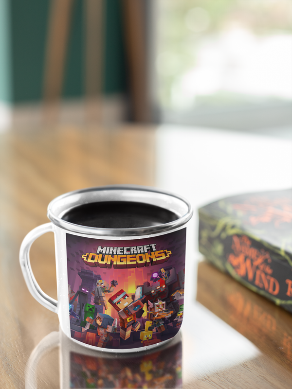TAZA ENLOZADA LECHERA MINECRAFT VIDEOJUEGO INFIERNO DUNGEONS - 3