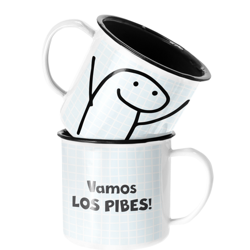 TAZA ENLOZADA LECHERA VAMOS LOS PIBES! MESSI ARGENTINA - 1