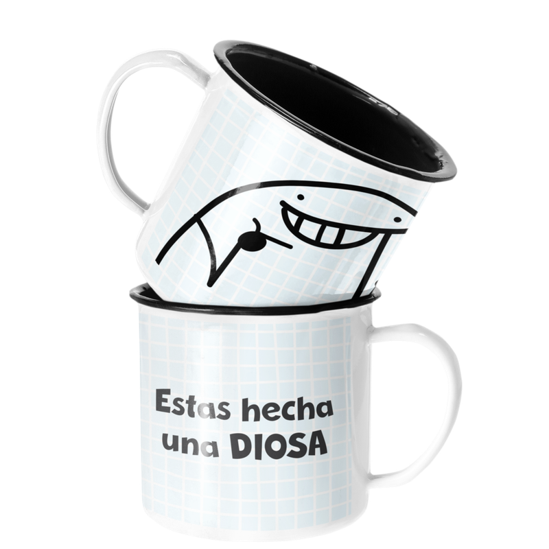 TAZA ENLOZADA LECHERA ESTAS HECHA UNA DIOSA REGALO - 1