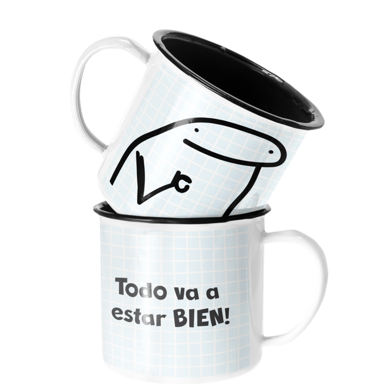 TAZA ENLOZADA LECHERA TODO VA A ESTAR BIEN REGALO - 1