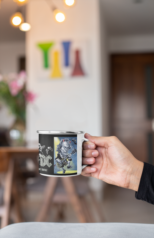 TAZA ENLOZADA LECHERA ACDC LETS BE ROCK BANDA - 3