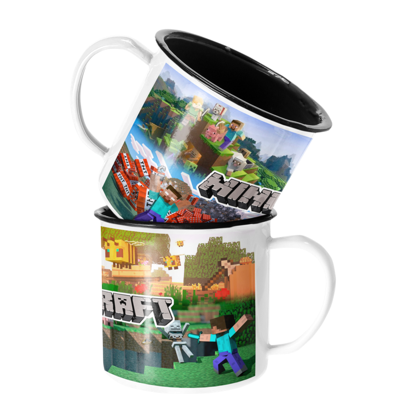 TAZA ENLOZADA LECHERA DE MINECRAFT - 1