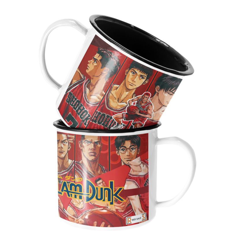 TAZA ENLOZADA LECHERA HANAMICHI SAKURAGI SLAM DUNK - 1