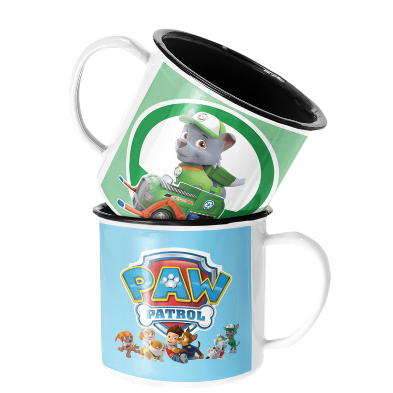 TAZA ENLOZADA LECHERA ROCKY CAMION BASURA PAW PATROL - 1