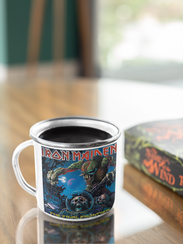 TAZA ENLOZADA LECHERA IRON MAIDEN THE FINAL FRONTIER ROCK - 4