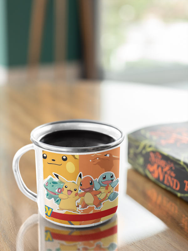 TAZA ENLOZADA LECHERA POKEMON EQUIPO ASH - 4