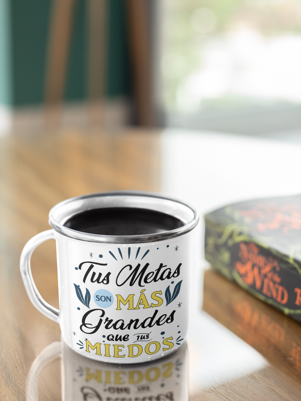 TAZA ENLOZADA LECHERA TUS METAS SON MAS GRANDES QUE TU MIEDO - 2