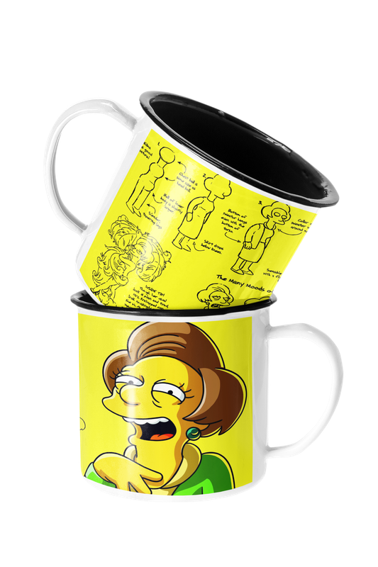 TAZA ENLOZADA LECHERA EDNA KRABAPPEL LOS SIMPSON DIBUJO - 1