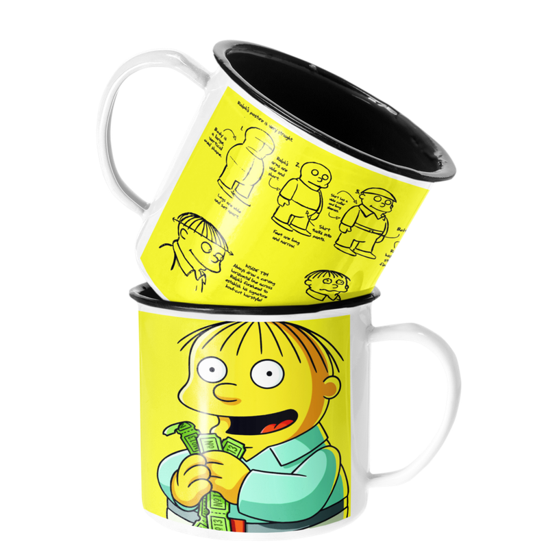 TAZA ENLOZADA LECHERA RALPH WIGGUM LOS SIMPSON DIBUJO - 1