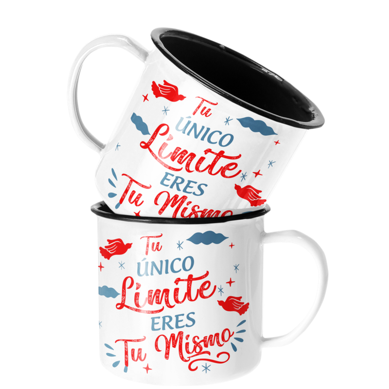 TAZA ENLOZADA LECHERA TU LIMITE ERES TU MISMO MOTIVACIONAL - 1