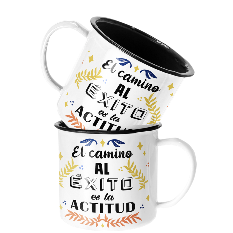 TAZA ENLOZADA LECHERA EL CAMINO AL EXITO SON LA ACTITUD - 1