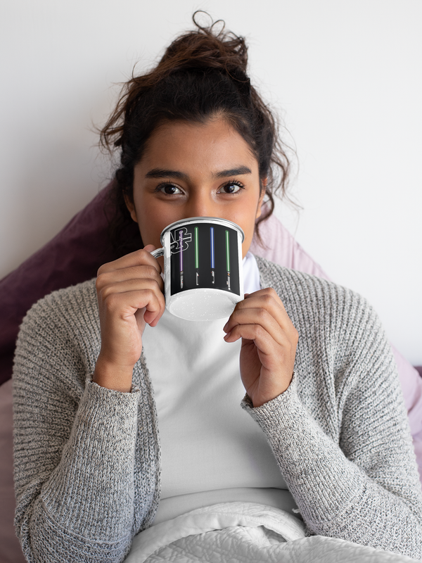 TAZA ENLOZADA LECHERA SABLE LUZ STAR WARS JEDI - 3
