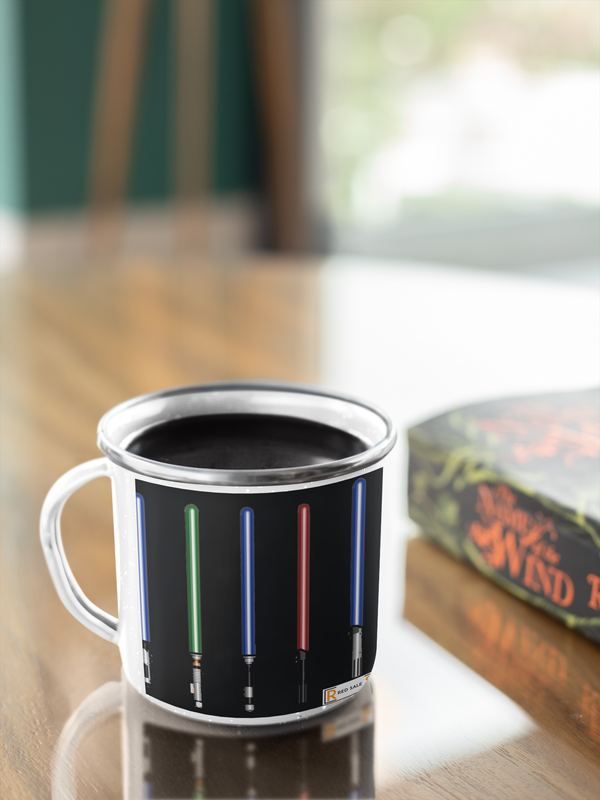TAZA ENLOZADA LECHERA SABLE LUZ STAR WARS JEDI - 4