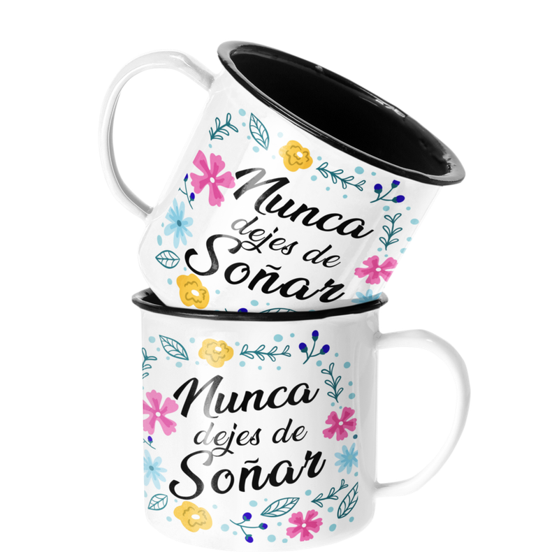 TAZA ENLOZADA LECHERA NUNCA DEJES DE SOÑAR MOTIVACIONAL - 1