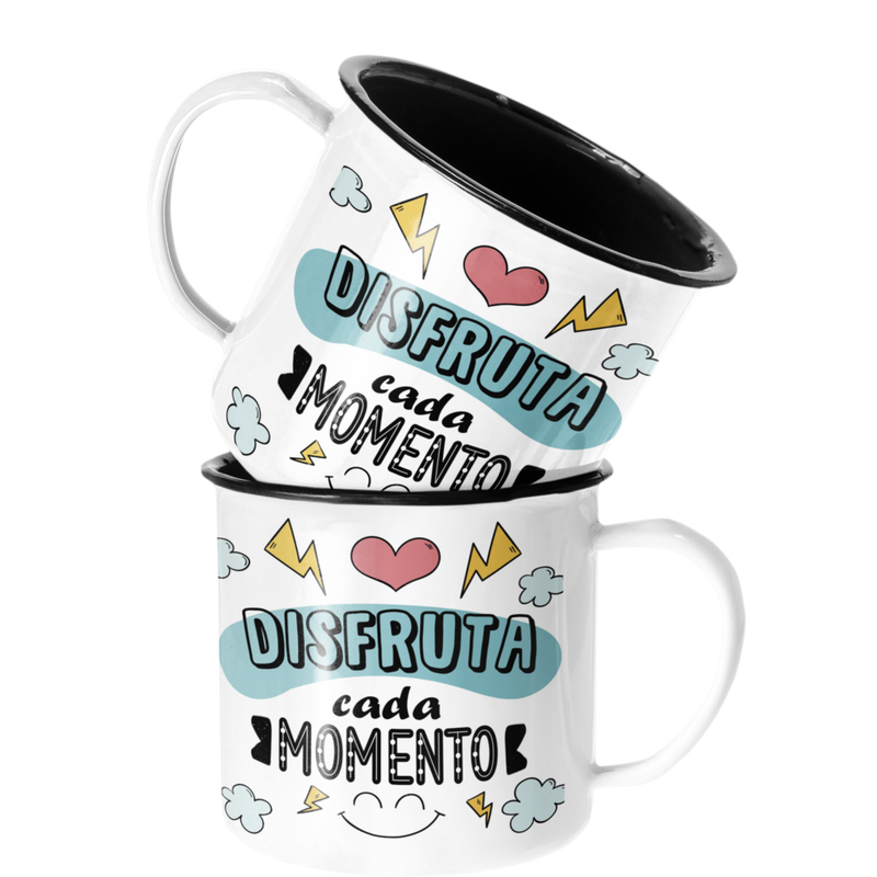 TAZA ENLOZADA LECHERA DISFRUTA CADA MOMENTO MOTIVACIONAL - 1