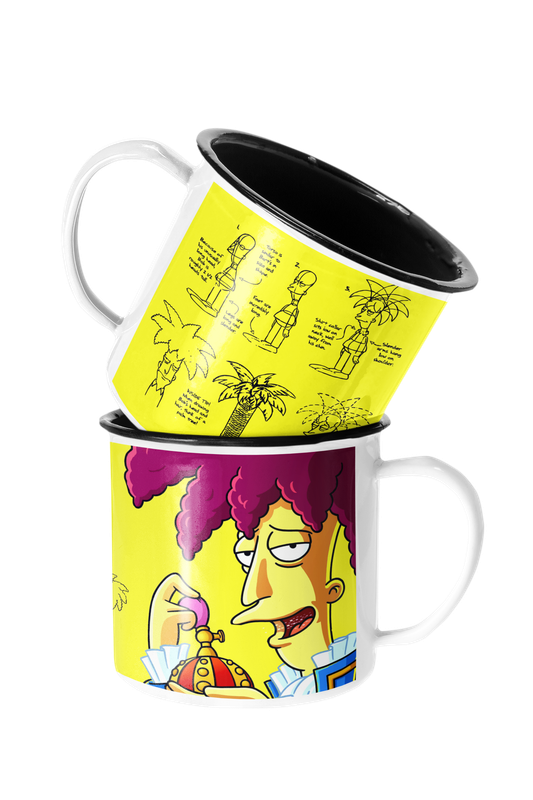 TAZA ENLOZADA LECHERA BOB PATIÑO LOS SIMPSON DIBUJO - 1
