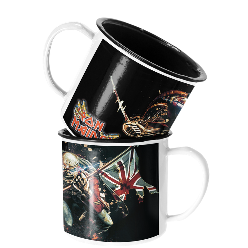TAZA ENLOZADA LECHERA IRON MAIDEN CLASICO - 1