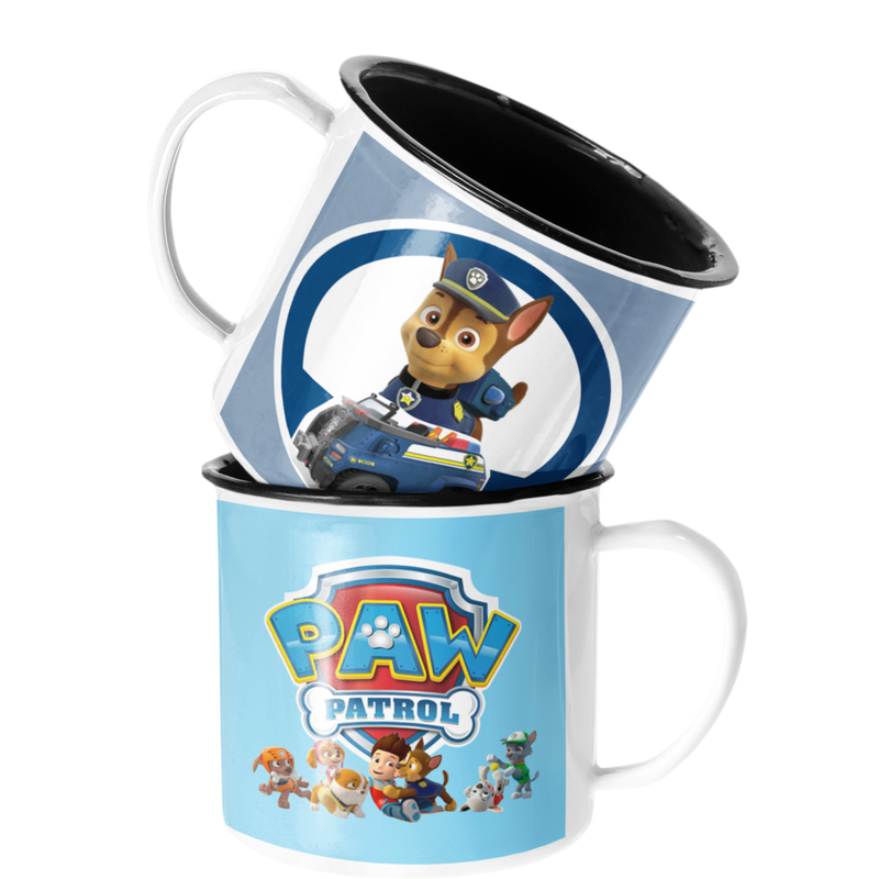TAZA ENLOZADA LECHERA CHASE AUTO POLICIA PAW PATROL - 1