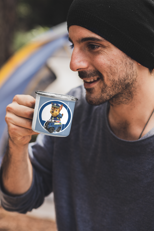 TAZA ENLOZADA LECHERA CHASE AUTO POLICIA PAW PATROL - 4