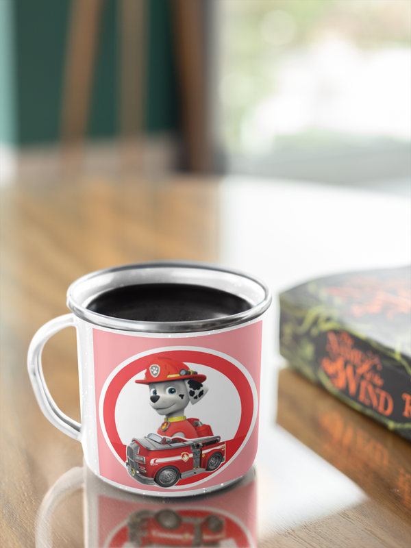 TAZA ENLOZADA LECHERA MARSHALL AUTO BOMBERO PAW PATROL - 2