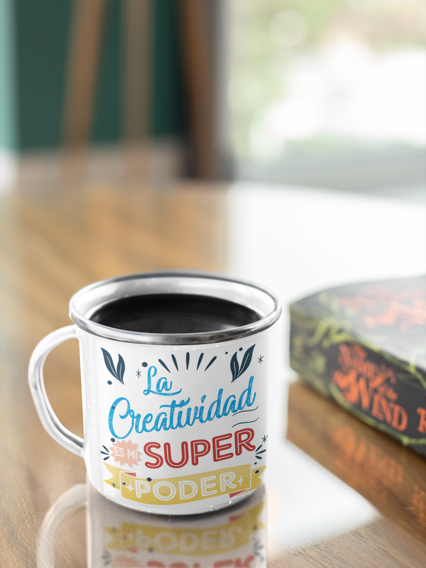 TAZA ENLOZADA LECHERA LA CREATIVIDAD ES MI SUPERPODER - 2