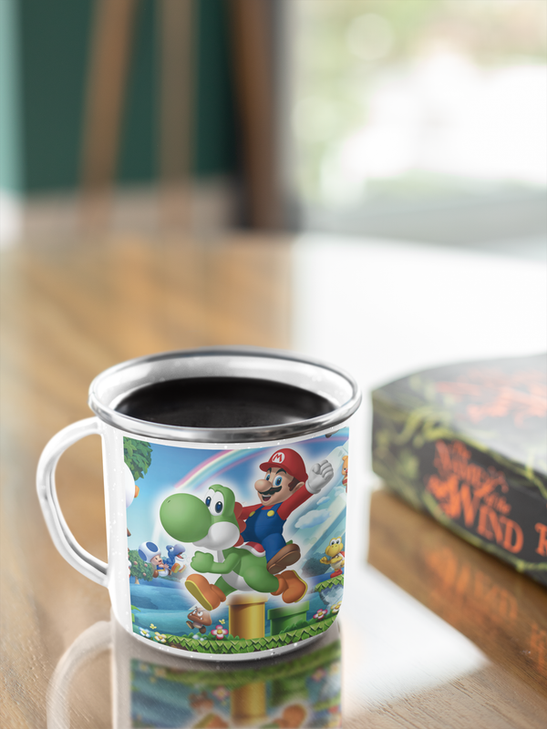 TAZA ENLOZADA LECHERA MARIO BROSS YOSHI SUPER MARIO BROSS - 4