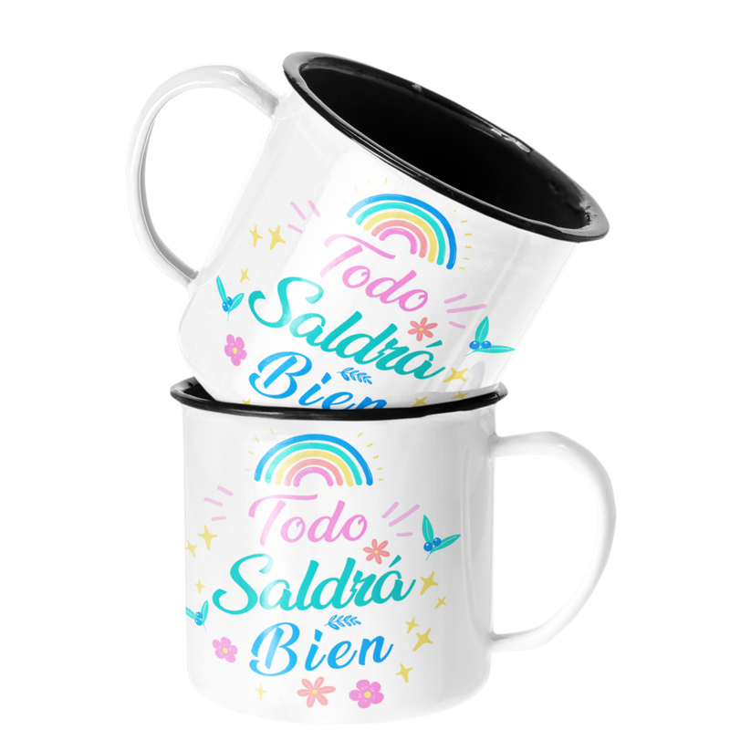 TAZA ENLOZADA LECHERA TODO SALDRÁ BIEN MOTIVACIONAL - 1