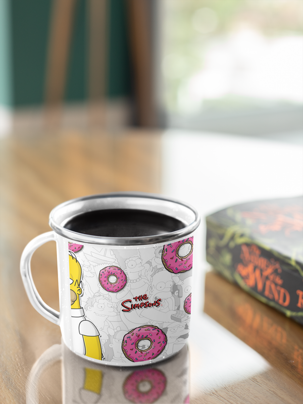 TAZA ENLOZADA LECHERA HOMERO COMIENDO ROSQUILLAS SIMPSONS - 4